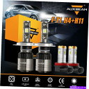 USヘッドライト AuxBeam H4 9003 LED CANBUSヘッドライト+ H11フォグ電球はトヨタタコマ12-15 AUXBEAM H4 9003 ...
