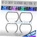 USヘッドライト 07-13 Chevy Silverado MutiカラーエンジェルアイLEDリングセットBluetooth 07-13 Chevy Silverado Muti Color Angel Eye LED Ring Set Bluetooth
