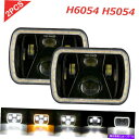 USヘッドライト ペア7x6 "5x7" LEDヘッドライト日産ピックアップハードボディのためのハイローエンジェルアイ Pair 7x6" 5x7" LED Headlights Hi-Low Angel Eye For Toyota Nissan Pickup Hardbody