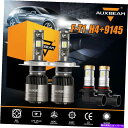 USヘッドライト AuxBeam T1 H4 9003 LED Canbus Headlight + 9145霧電球2005-11 AUXBEAM T1 H4 ...