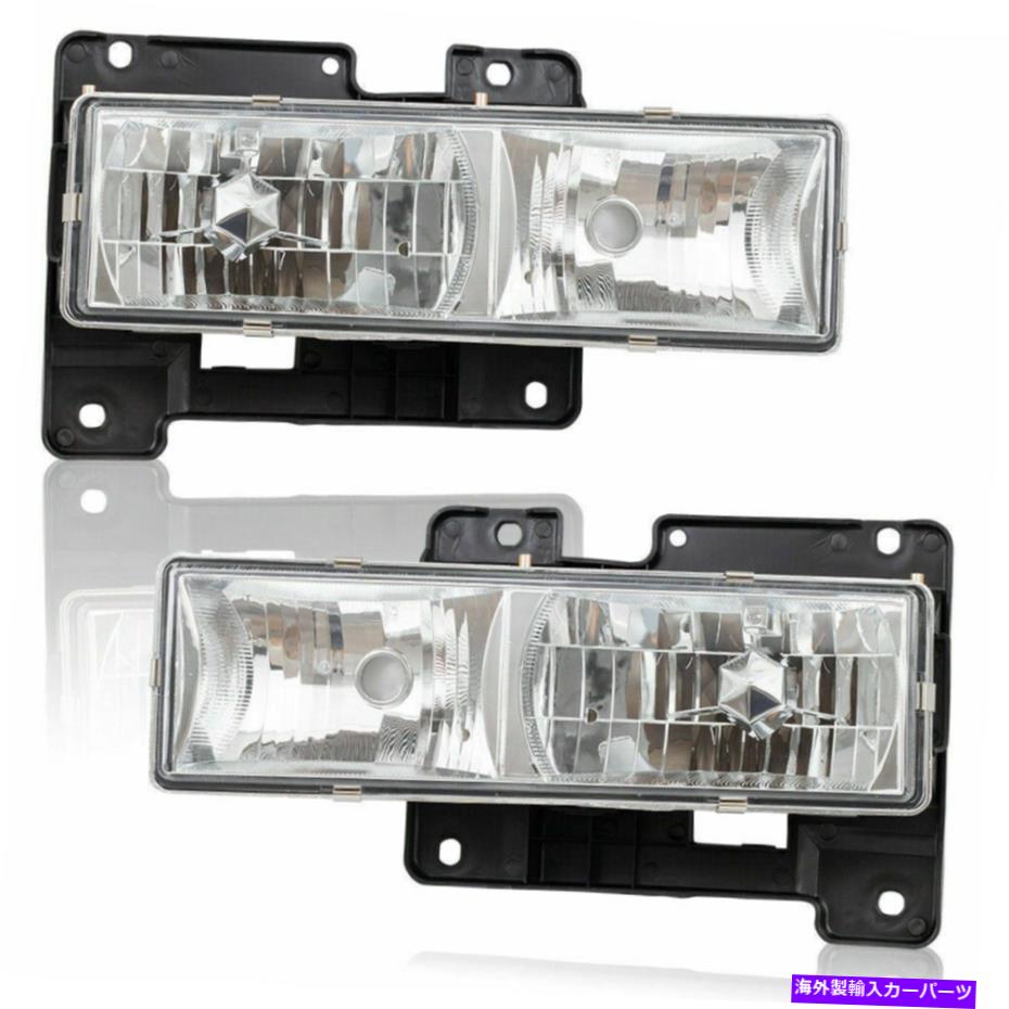 USヘッドライト 88-99 GMピックアップSUV性能セットコンポジットヘッドライトクリスタルクリアレンズ F..