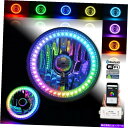 USヘッドライト 1x 5-3 / 4 RGB SMD LEDカラーチェイス追跡ハローシフトエンジェルアイモーフH4ヘッドライト 1x 5-3/4 RGB SMD LED Color Chase Chasing Halo Shift Angel Eye Morph H4 Headlight