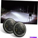 USヘッドライト ジープラングラーJK TJ LJ CJのための1ペア7 '' LED車のヘッドライトハローアングルアイランプ 1 Pair 7'' LED C...