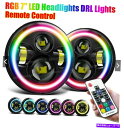 USヘッドライト 7 '' LED RGBヘッドライト1990年 - 1997年のAngel Eye Remote Mazda Miata MX5 MX-5 H6024 7'' LED RGB Headlights Angel Eye Remote For 1990-1997 Mazda Miata MX5 MX-5 H6024(2)