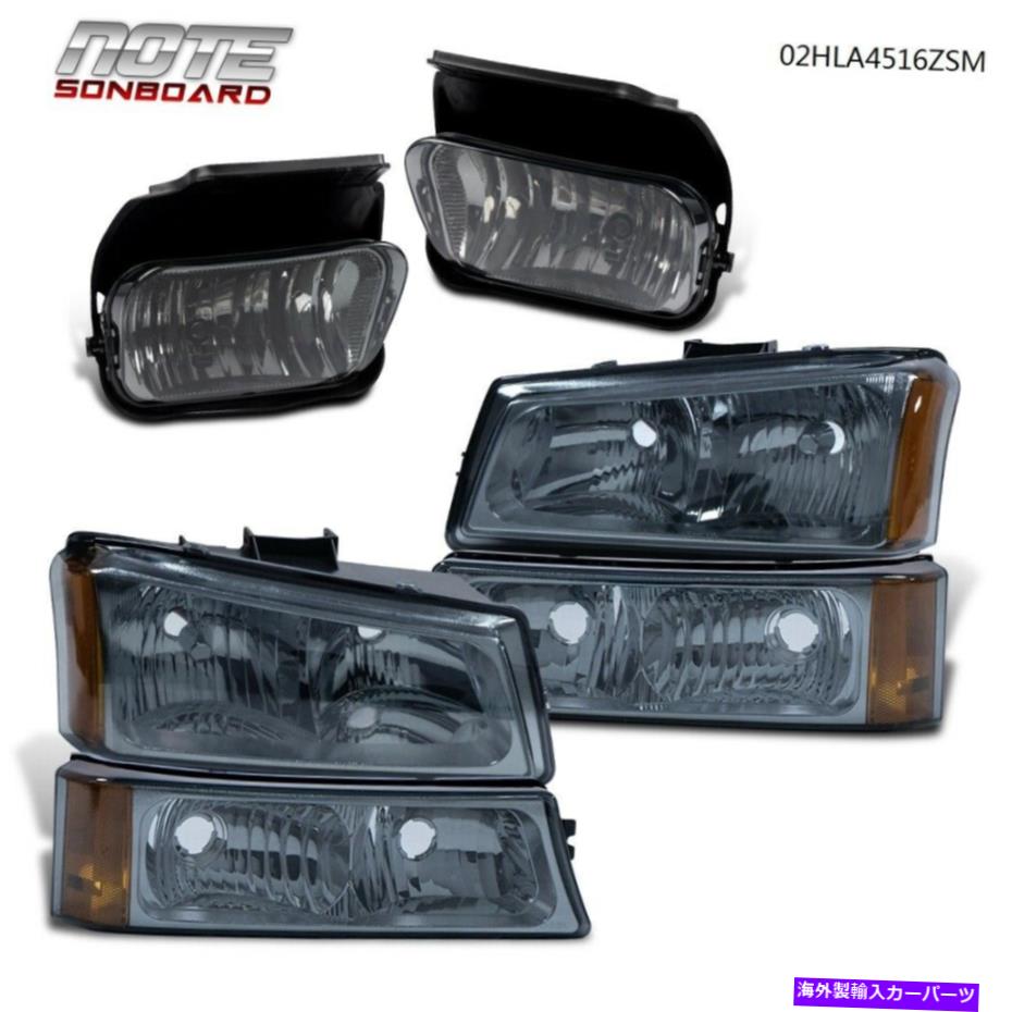 USヘッドライト Chevy Silverado Headlight駐車場駆動ライトランプLH RHをセット6個 New For Chevy Silverado Headlight Parking Fog Driving Light Lamp LH RH Set of 6