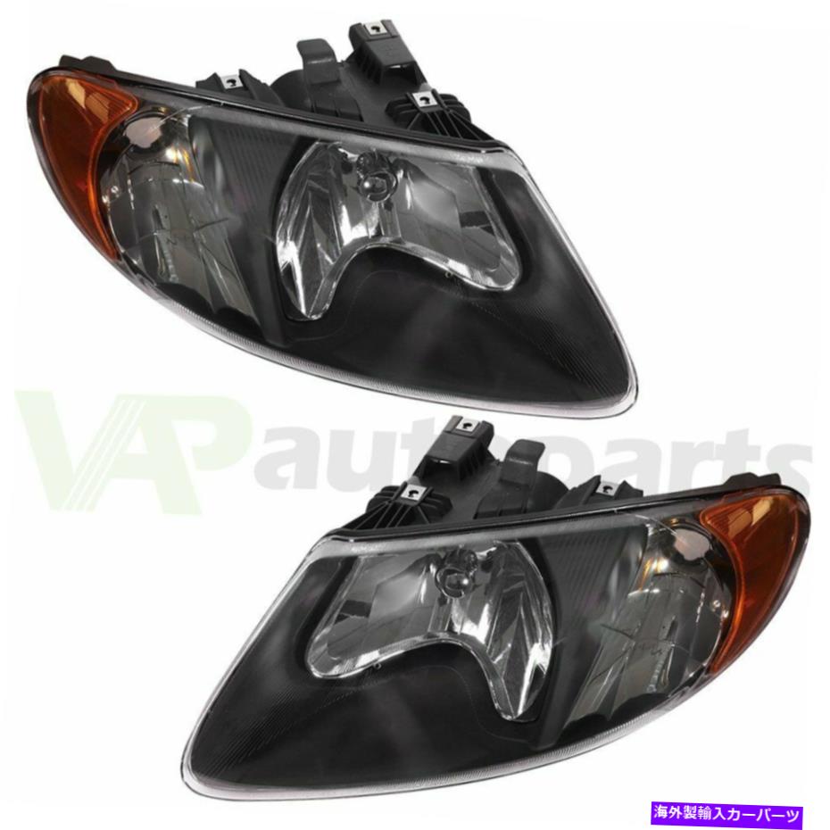 USヘッドライト Dodge Caravan / Chrysler 2001-2007 Front AfterMarketヘッドライトアセンブリペア For Dodge Caravan /Chrysler 2001-2007 Front Aftermarket Headlights Assembly Pair