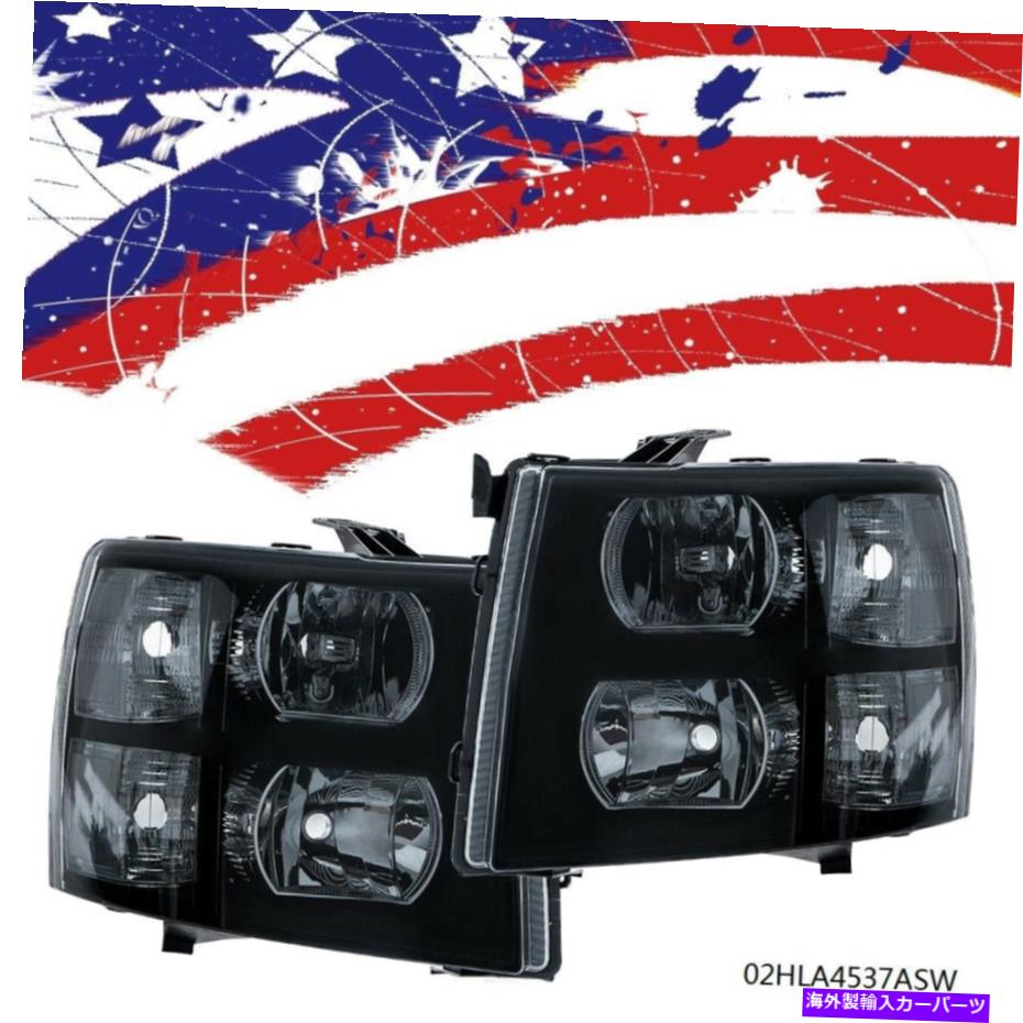 USヘッドライト 2007-2014のシボレーSilveradoダイレクトリプレッサーの運転ヘッドライトランプ For 2007-2014 Chevy Silverado Direct Replacement Driving Head Lights Lamps NEW