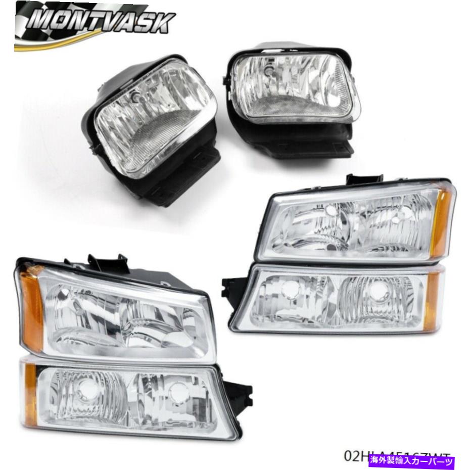 USヘッドライト 03-06シボリーシルバードアバランシェヘッドライトを駆動するフォグライト6のセット New For 03-06 Chevy Silverado Avalanche Headlights Driving Fog Lights Set of 6