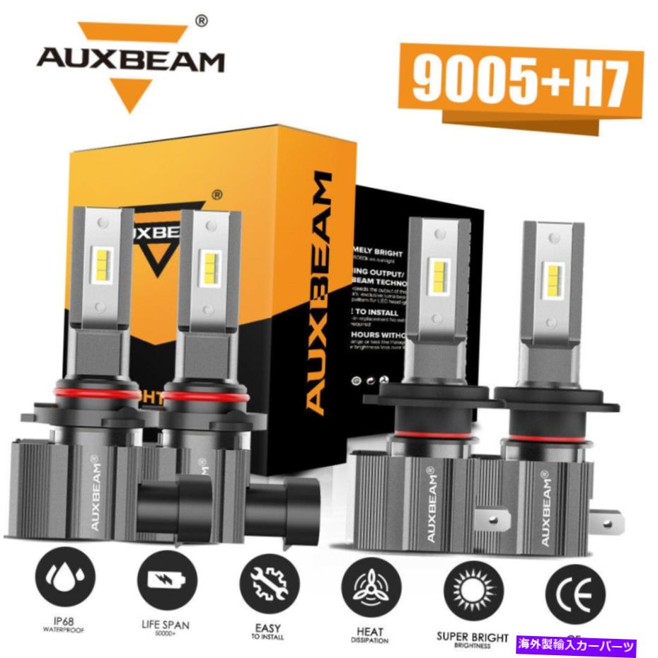 USヘッドライト 4x Auxbeam 9005 H7 LEDヘッドライト電球はマツダ3 2004 2005 2006 2009 2009 2009 2009 4X AUXBEAM 9005 H7 LED Headlight Bulbs For Mazda 3 2004 2005 2006 2007 2008 2009