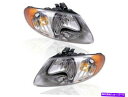 USヘッドライト Brock 69FP68S左ヘッドライトアセンブリセットフィット2001-2007 Dodge Grand Caravan Brock 69F...