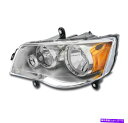 USヘッドライト 08-16 Chrysler Town&Country / 11-19グランドキャラバンヘッドライトクロームドライバー左 For 08-16 ...