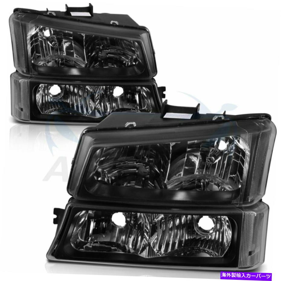 USヘッドライト Chevrolet Silverado 2003-2006ヘッドライトアセンブリアフターマーケットセット交換 For Chevrolet Silverado 2003-2006 Headlight Assembly Aftermarket Set Replacement