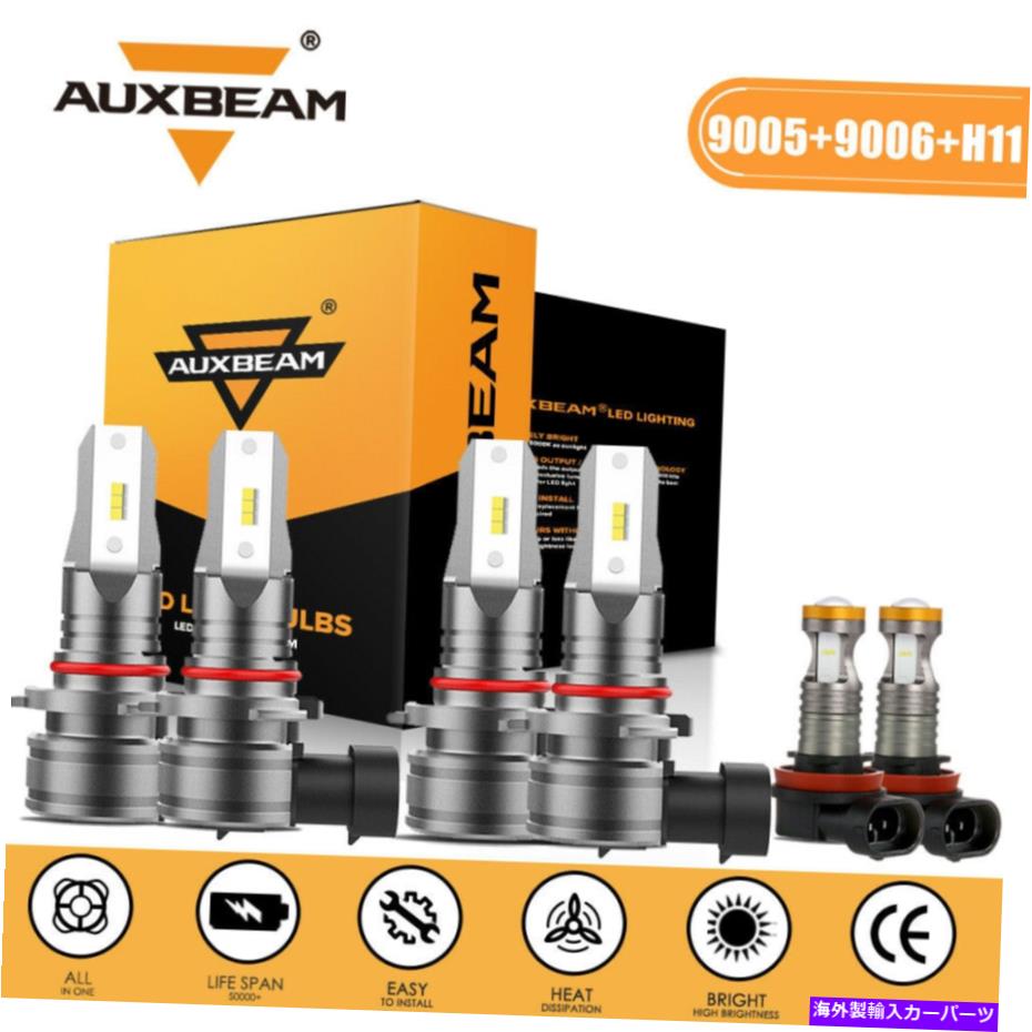 USヘッドライト トヨタRAV4 2006-2012 AUXBeam 9005 9006 LEDヘッドライト電球+ H11フォグライト For Toyota RAV4 2006-2012 AUXBEAM 9005 9006 LED Headlight Bulbs + H11 Fog Lights