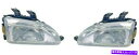 USヘッドライト 92 93 94 95ホンダシビックヘッドライトペアの両方新しいヘッドランプフロント 92 93 94 95 Honda Civic Headlight Pair Set Both NEW Headlamp Front(2)