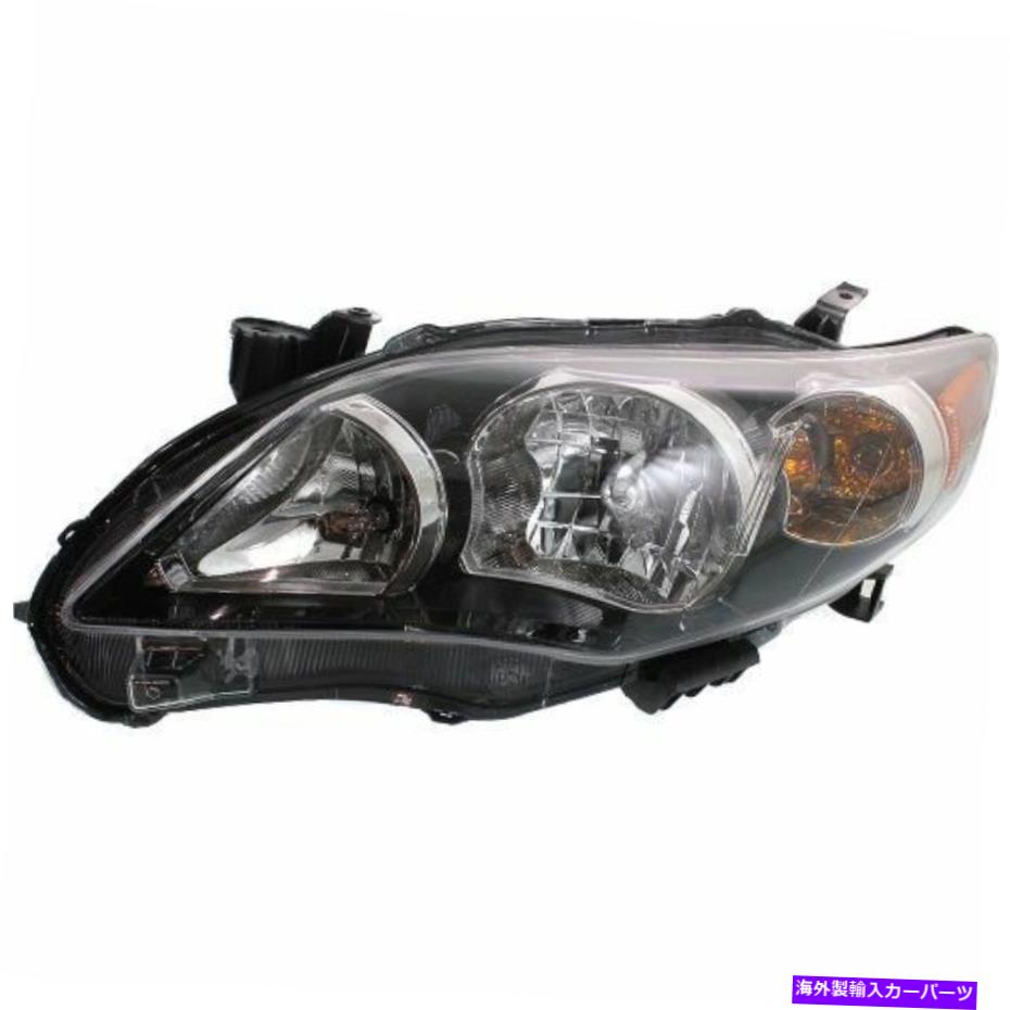 USヘッドライト Corolla 11-13、運転者側のヘッドライト、クリアレンズ。黒のインテリア For Corolla 1..