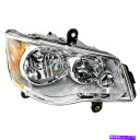 USヘッドライト 2011-2020 Dodge Grand Caravan用ハロゲンヘッドライトクロームインテリア右RH Halogen Headlight ...