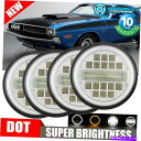 USヘッドライト DOT 5.75 5-3 / 4 Dodge Challenger 1970-1974のためのラウンドLEDのヘッドライト4pcこんにちはlo...