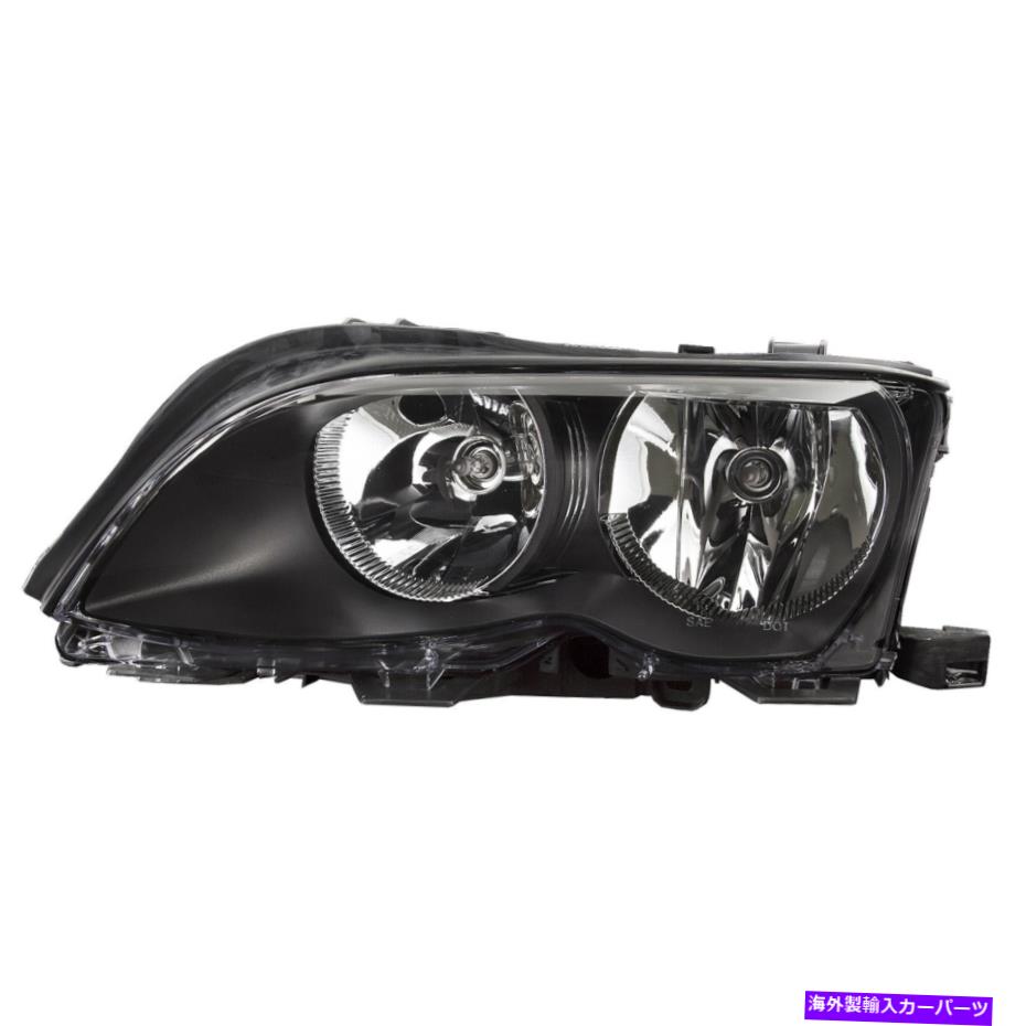 USヘッドライト ヘッドライトハロゲンW /ブラックベゼルドライバー左フィット2002-2005 BMW 3シリーズセダン Headlight Halogen w/Black Bezel Driver Left Fits 2002-2005 BMW 3 Series Sedan
