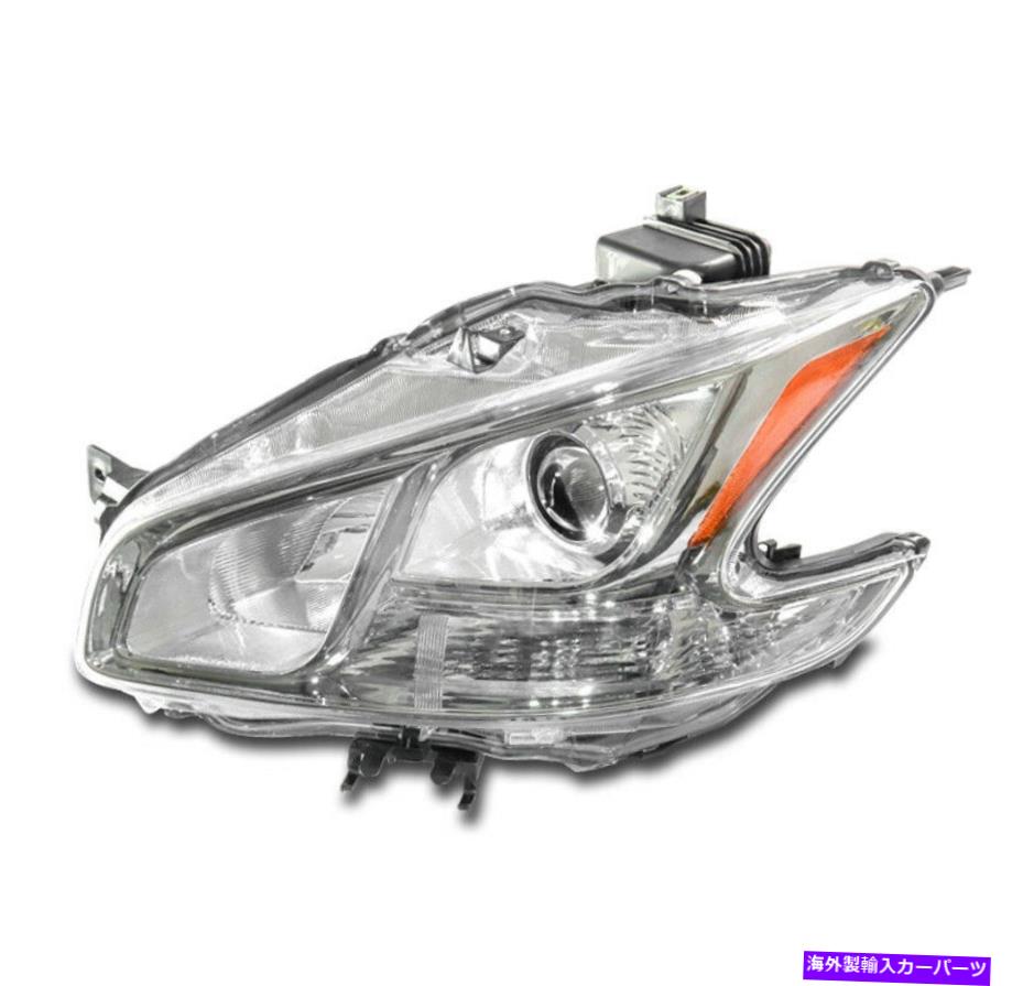 USヘッドライト 2009-2014のMaxima Halogen Chrome ProjectorヘッドライトランプドライバLH側 For 2009-2014 Maxima Halogen Chrome Projector Headlight Lamp Driver LH Side New