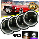 USヘッドライト 4×5.75 5-3 / 4円形DRL LEDヘッドライトCadillac Deville Eldorado 62-74ドット 4x 5.75...