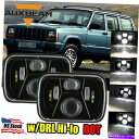 USwbhCg yA5X7 7~6 LEDwbhCgHI / LO DRLr[tBbgJEEP`FL[XJ YJ Pair 5x7 7x6 LED Headlight Hi/Lo DRL Beam Fit For Jeep Cherokee XJ YJ