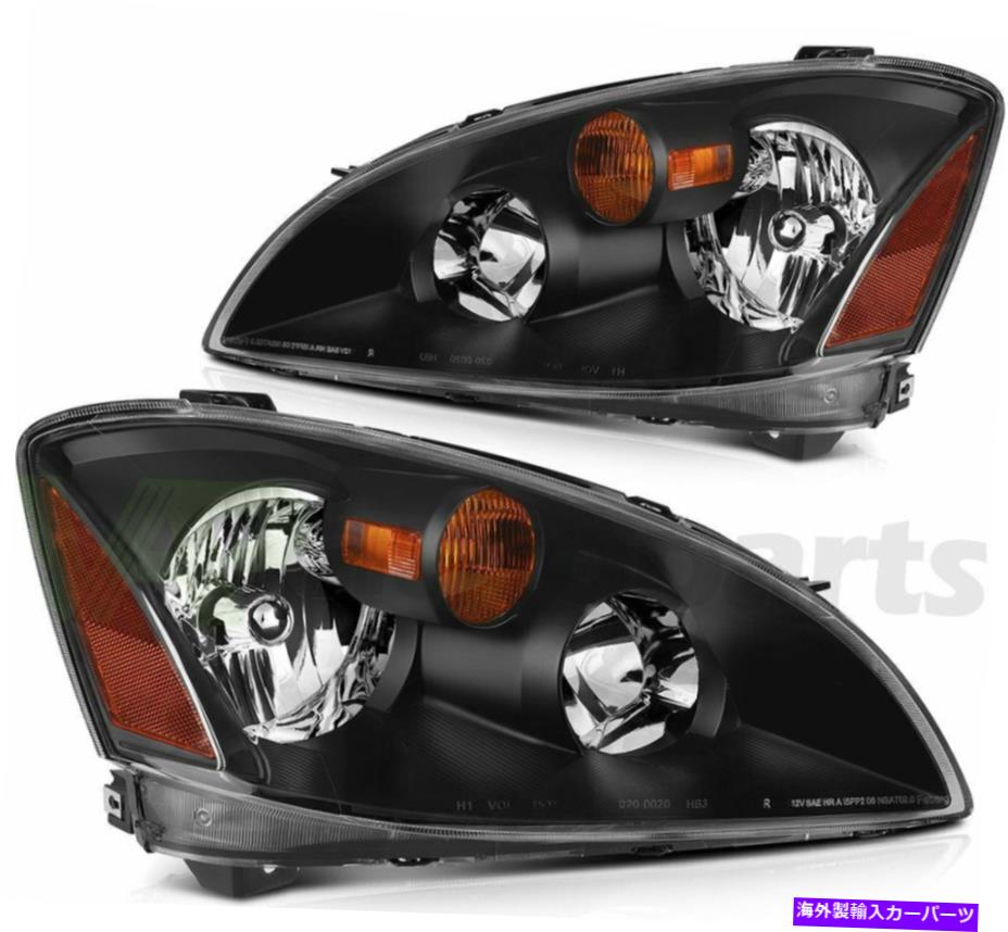 USヘッドライト Nissan Altima 2002-2004フロントクリアヘッドライト交換左右+右側 Fits Nissan Altima 2002-2004 Front Clear Headlights Replacement Left+Right Sides