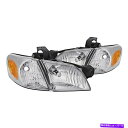 USヘッドライト シボレーベンチャー97-05ルーメンクロームファクトリースタイルヘッドライトWコーナーライト For Chevy Venture 97-05 Lumen Chrome Factory Style Headlights w Corner Lights