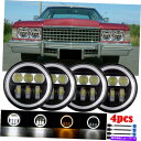 USヘッドライト 4ピース5.75 5-3 / 4円形の天使の目LED DRLヘッドライト62-74 4pcs 5.75 5-3/4 Round Angel E...