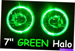 USヘッドライト セミシールグリーン7 "ラウンドヘッドライトシボトシェフシボレーフリートマスターシェベル Semi-Sealed GREEN 7" Round Headlights Chevrolet Chev Chevy Fleetmaster Chevelle