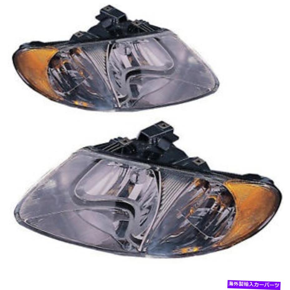 USヘッドライト ヘッドライトはクライスラーグランドキャラバン/ Voyagerのための右ペアカーパ01-04 Headlights Left Right Pair CAPA For Chrysler Grand Caravan / Voyager 01-04