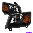 USヘッドライト 2008-2010 Dodge Grand Caravan MPV C / V SE SXTクリアブラックヘッドライトの交換 2008-201...