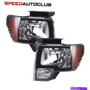 USヘッドライト Ford F150 2009-2014ピックアップアフターマーケット左+右 Black Headlights Headlamps For Ford F150 2009-2014 Pickup Aftermarket Left+Right