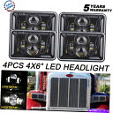USヘッドライト Peterbil Kenworth FreightLinerのための4倍のLED 4 x 6プロジェクターLEDヘッドライトHi-Loビーム 4x LED 4x6 Projector LED Headlight Hi-Lo Beam For Peterbil Kenworth Freightliner(2)