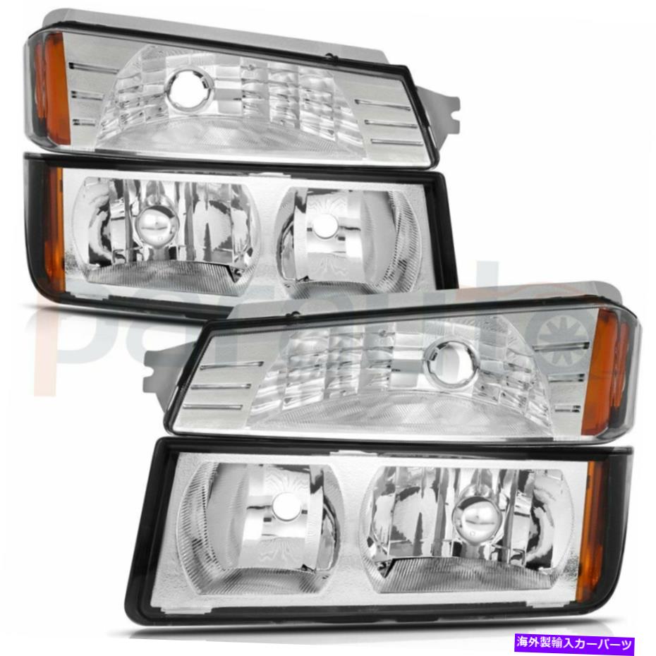 USヘッドライト 2002-2006のシボレー雪崩クロムLEDヘッドライトアセンブリフロントペアヘッドランプ For 2002-2006 Chevy Avalanche Chrome LED Headlights Assembly Front Pair Headlamp