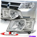USヘッドライト クロームヘッドライトランプシグナルアセンブリペアは2008-2010 Dodge Grand Caravan Chrome Head Ligh...