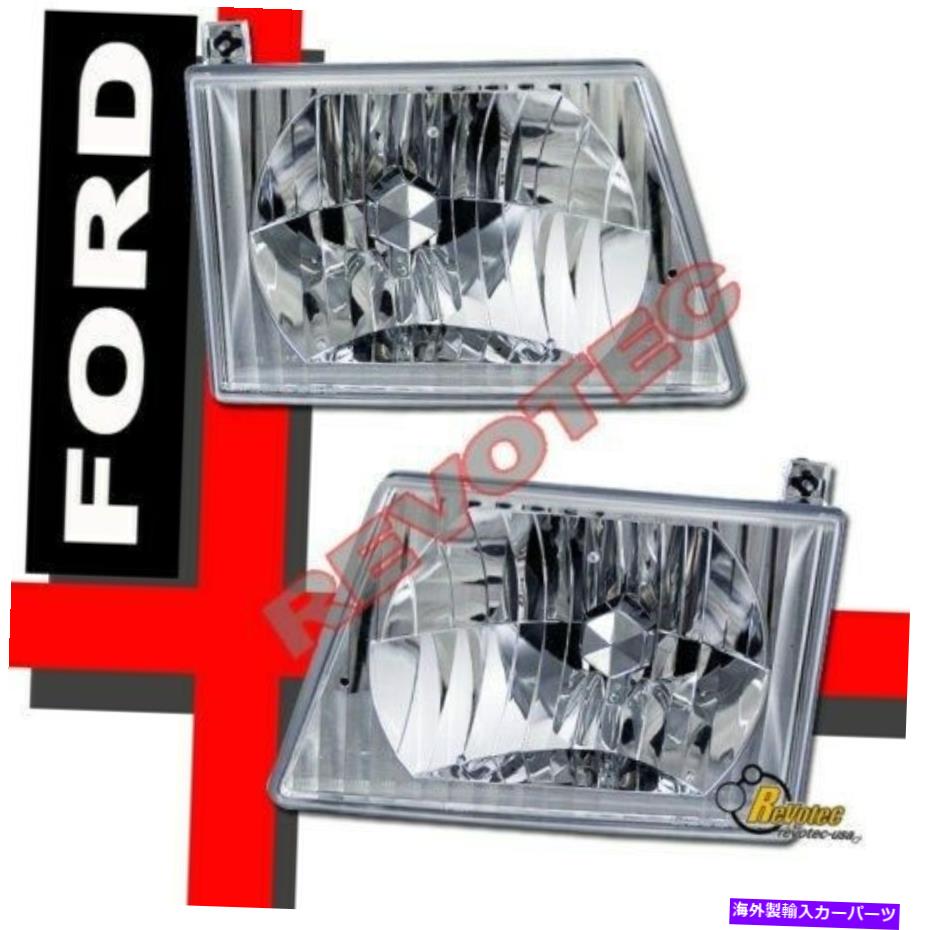 USヘッドライト 92-04フォードエコノリンヴァンE150 E250 E350ヘッドライトヘッドランプ1ペア 92-04 Ford Econoline Van E150 E250 E350 Headlights Head Lamps 1 Pair