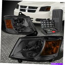USヘッドライト 08-10 Dodge Grand Caravanスモークハウジング琥珀側ヘッドライトランプ+ツールセット FOR 08-10 DODGE G...