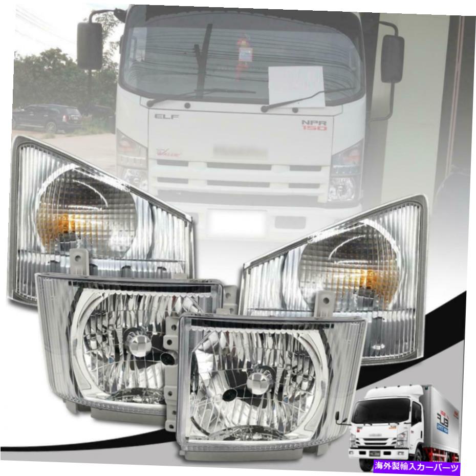 USヘッドライト ヘッドライトランプ信号ライトRH右LHはイスズーNPR NQR 2008-2015トラックのために残っています Headlight Lamp Signal Light Rh Right Lh Left For Isuzu Npr Nqr 2008-2015 Truck