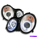 USヘッドライト 1998-2002メルセデスベンツW208 CLKクロームハロープロジェクターヘッドライトランプ新しいペア 1998-2002 MERCEDES-BENZ W208 CLK CHROME HALO PROJECTOR HEAD LIGHTS LAMP NEW PAIR