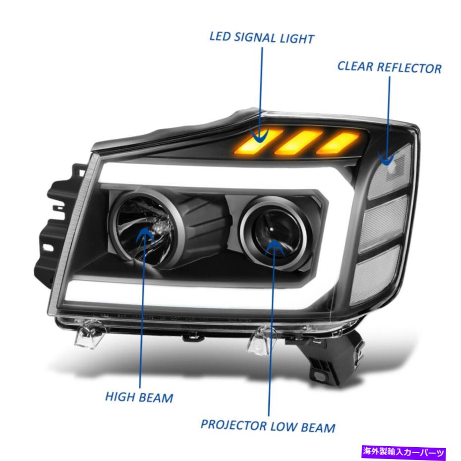 For 04-15 Nissan Titan Armada U-Shape LED DRL Signal Projector Headlight BlackカテゴリUSヘッドライト状態新品メーカー車種発送詳細全国一律 送料無料（※北海道、沖縄、離島は省く）商品詳細輸入商品の為、英語表記となります。Condition: NewBrand: Newpoint MotorManufacturer Part Number: NPM68674Superseded Part Number: NPM68674Placement on Vehicle: Front, Left, RightBulb Size: H1 High / H1 Low / LED Signal / 194 Side MarkerFitment Type: Direct ReplacementHousing Color: BlackInterchange Part Number: 260609FF0A 260109FF0A 2004 2005 2006 2007 2008 2009 2010 2011Bulb Type: HalogenOther Part Number: NI2502168 NI2503168 2012 2013 2014 2015 04 05 06 07 08 09 10 11Headlight Style: Projector Low Beam 条件：新品ブランド：ニューポイントモーター製造元品番番号：NPM68674置き換えられた部品番号：NPM68674車両への配置：前面、左、右電球サイズ：H1 High / H1ロー/ LEDシグナル/ 194サイドマーカーフィットメントタイプ：直接交換ハウジングカラー：ブラックインターチェンジ部品番号：260609FF0A 260109FF0A 2004 2005 2006 2007 2009 2009 2011電球タイプ：ハロゲンその他の型番：NI2502168 NI2503168 2012年2013年2014年015 04 05 06 07 08 09 10 11ヘッドライトスタイル：プロジェクターロービーム《ご注文前にご確認ください》■海外輸入品の為、NC・NRでお願い致します。■取り付け説明書は基本的に付属しておりません。お取付に関しましては専門の業者様とご相談お願いいたします。■通常2〜4週間でのお届けを予定をしておりますが、天候、通関、国際事情により輸送便の遅延が発生する可能性や、仕入・輸送費高騰や通関診査追加等による価格のご相談の可能性もございますことご了承いただいております。■海外メーカーの注文状況次第では在庫切れの場合もございます。その場合は弊社都合にてキャンセルとなります。■配送遅延、商品違い等によってお客様に追加料金が発生した場合や取付け時に必要な加工費や追加部品等の、商品代金以外の弊社へのご請求には一切応じかねます。■弊社は海外パーツの輸入販売業のため、製品のお取り付けや加工についてのサポートは行っておりません。専門店様と解決をお願いしております。■大型商品に関しましては、配送会社の規定により個人宅への配送が困難な場合がございます。その場合は、会社や倉庫、最寄りの営業所での受け取りをお願いする場合がございます。■輸入消費税が追加課税される場合もございます。その場合はお客様側で輸入業者へ輸入消費税のお支払いのご負担をお願いする場合がございます。■商品説明文中に英語にて”保証”関する記載があっても適応はされませんのでご了承ください。■海外倉庫から到着した製品を、再度国内で検品を行い、日本郵便または佐川急便にて発送となります。■初期不良の場合は商品到着後7日以内にご連絡下さいませ。■輸入商品のためイメージ違いやご注文間違い当のお客様都合ご返品はお断りをさせていただいておりますが、弊社条件を満たしている場合はご購入金額の30％の手数料を頂いた場合に限りご返品をお受けできる場合もございます。(ご注文と同時に商品のお取り寄せが開始するため)（30％の内訳は、海外返送費用・関税・消費全負担分となります）■USパーツの輸入代行も行っておりますので、ショップに掲載されていない商品でもお探しする事が可能です。お気軽にお問い合わせ下さいませ。[輸入お取り寄せ品においてのご返品制度・保証制度等、弊社販売条件ページに詳細の記載がございますのでご覧くださいませ]&nbsp;