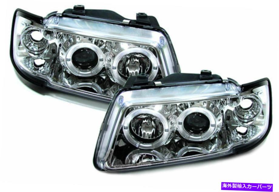 USヘッドライト Audi A3 8L 96-00のための天使の目が付いているクロムクリア仕上げプロジェクターのヘッドライト Chrome clear finish projector headlights with angel eyes for Audi A3 8L 96-00