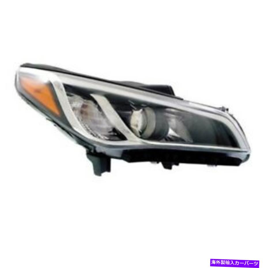USヘッドライト 15-17ソナタフロントヘッドライトヘッドランプハロゲンヘッドW /電球右側 CAPA For 15-17 Sonata Front Headlight Headlamp Halogen Head w/Bulb Right Side