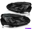 USヘッドライト 2010-2014フォルクスワーゲンゴルフMK6 LED DRLヘッドランプアセンブリ1対 Headlights For 2010-2014 Volkswagen Golf MK6 LED DRL Headlamp Assembly One Pair(2)