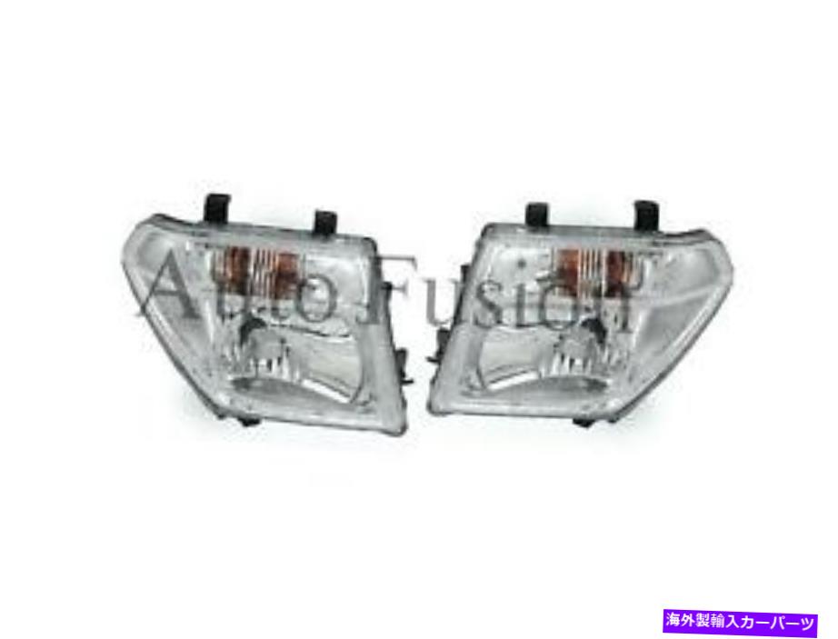 USヘッドライト Nissan Navara D40 2005-2010のヘッドライトペア+グローブシェードマニュアル調整 Headlight Pair +Globeshade Manual Adjustment For Nissan Navara D40 2005-2010