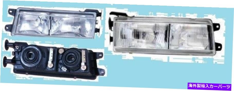 USヘッドライト 三菱ランサーC61 62 64 C65セダン1989 92ペアヘッドライトLH RHアフターマーケット MITSUBISHI LANCER C61 62 64 C65 SEDAN 1989 92 PAIR HEADLIGHTS LH RH AFTERMARKET