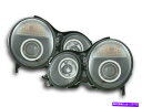 USヘッドライト メルセデスW210 Eクラス97-01 RHD車のための黒クリアフィニッシュヘッドライト black clear finish headlig...