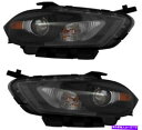 USヘッドライト ハロゲンヘッドライトヘッドライトアセンブリブラックペア16 2016 Dodge Dart用 Halogen Headlights Headlight Assembly Black Pair Set for 16 2016 Dodge Dart(2)