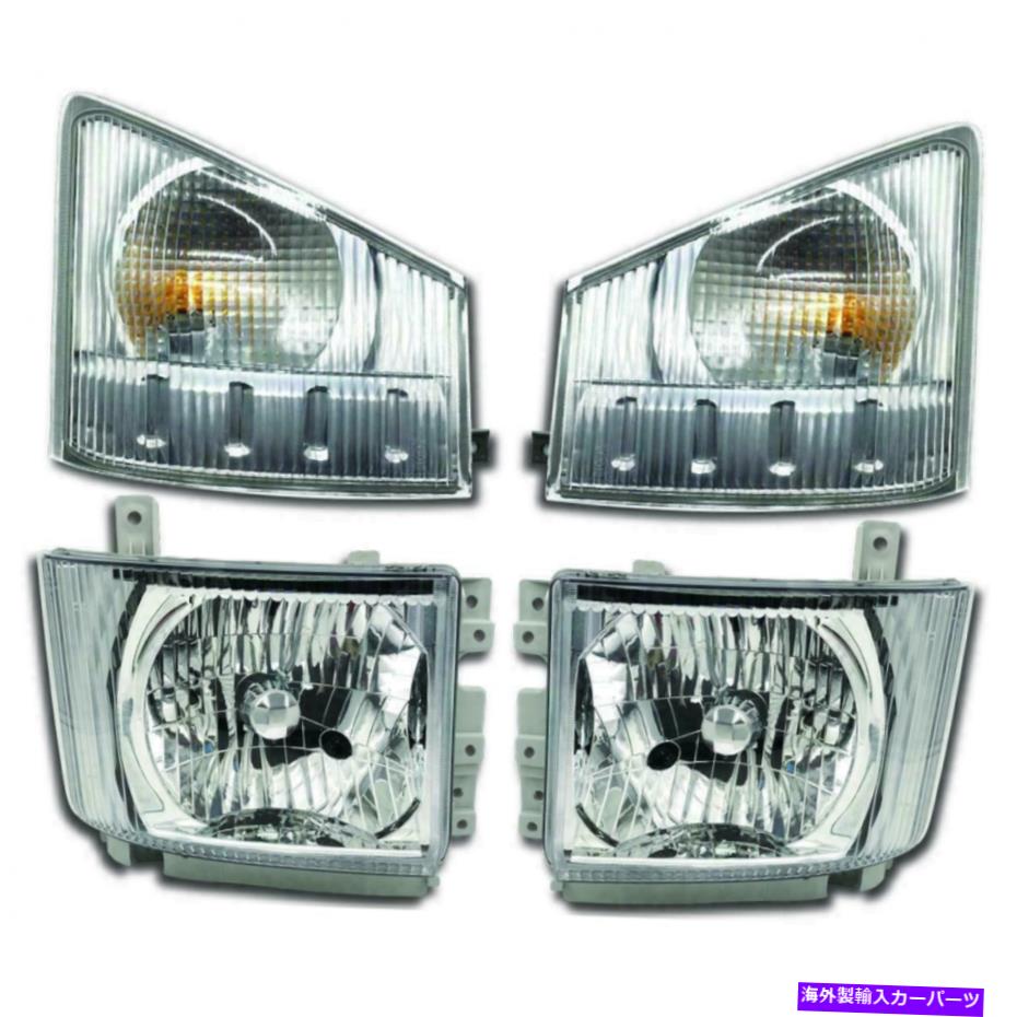 USヘッドライト 2009年の新しいヘッドライト/信号ライトペア2011年2011年2012年伊豆NPR HD NQRトラック New Headlight/Signal Light PAIR FOR 2009 2010 2011 2012 ISUZU NPR HD NQR Truck