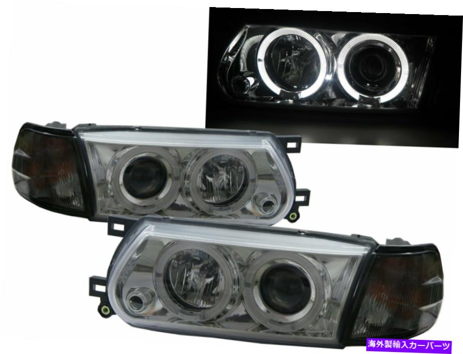 USヘッドライト 日焼けLHDのためのSunny B13 MK3 95-17 Facelift HaloプロジェクターのヘッドライトChrome V2 Sunny B13 MK3 95-17 Facelift Halo Projector Headlight Chrome V2 for NISSAN LHD