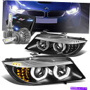 USヘッドライト クロームハウジングクリスタルLED U-Haloヘッドライト+スリムLED HIDキット06-08 BMW E90 CHROME HOUSING CRYSTAL LED U-HALO HEADLIGHT+SLIM LED HID KIT FOR 06-08 BMW E90(2)